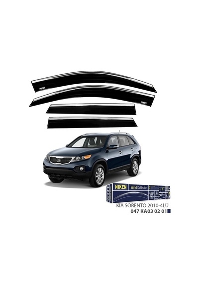 Niken Kia Sorento 2010- Kromlu Cam Rüzgarlığı 4 Lü