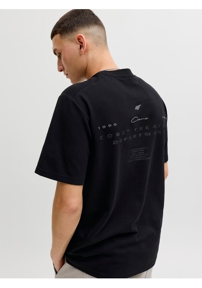 Jack & Jones Fusion Back Print Erkek Siyah Tişört 12289911-b