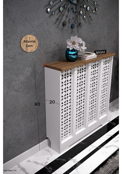 Dekoratif Petek Dolabı Kalorifer Peteği Kapatma Ünitesi Modern Tasarım İç Ölçü 76 Cm Dış Ölçü 80 Cm Petek 76 Beyaz Üstü Çam D8 Dekoratif Petek Dolabı Kalorifer Peteği Kapatma Ünitesi Modern Tasarım İç Ölçü 76 Cm Dış Ölçü 80 Cm Petek 76 Beyaz Üstü Çam D8