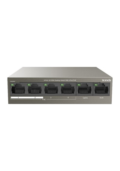 TENDA 6port 63w 4port PoE TEF1106P-4-63W 10/  00 Yönetilemez Swit