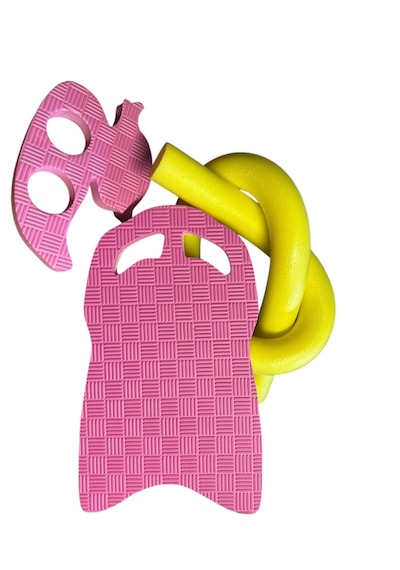 Yüzme Tahtas 3 Lü Set Tahta Açık Pembe Koyu Pembe Makarna Sarı Çok Renkli