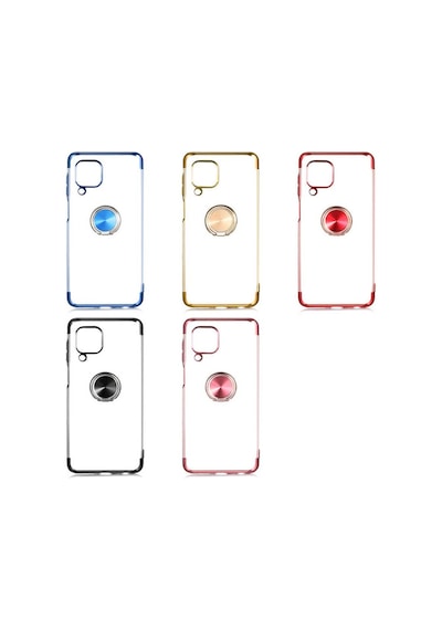 Huawei P40 Lite Köseleri Renkli Yüzüklü Standli Seffaf Kilif 295079931 - Renk-Kampanya / Gold-Istemiyorum