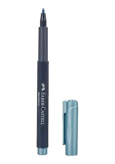 Faber-castell Metalik Markör Buz Mavisi, 10'lu Çok Renkli