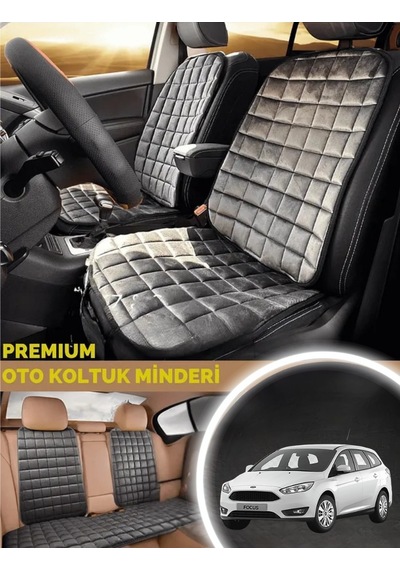 Ford Focus 2 Minder Ortopedik Cepli Araç Ve Kılıf Seti Tam Uyumlu,antrasit Renk,konforlu Tasarım