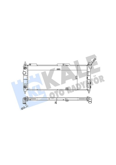 Kale 371400 Motor Su Radyatörü - Opel Corsa B 1993-2000 1.6 Gsı 16v Otomatik Şanz. Klimalı Modeller 1300152 - 1300153 - 52459322