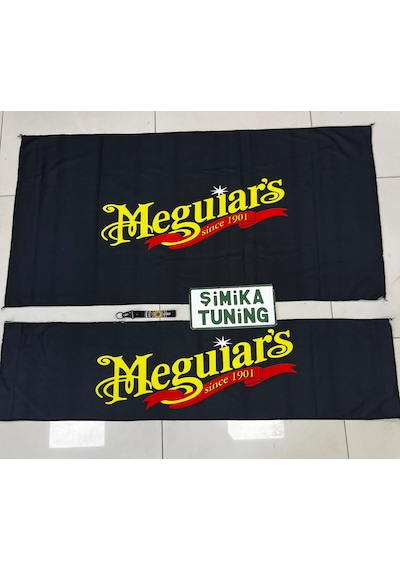 Meguiars Siyah Torpido Ve Sırt Havlusu Seti 2 Adet Torpido 35x135 , Sırt 70 X 135 Anahtarlık Hedi