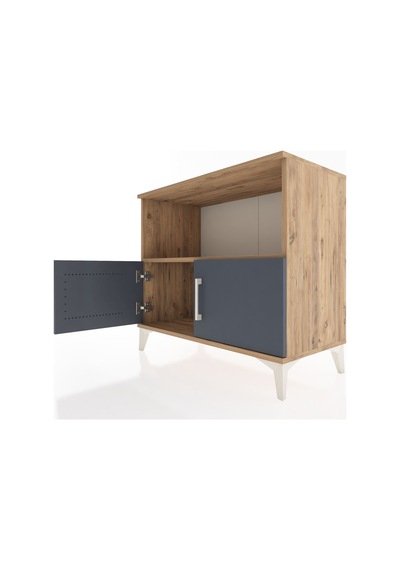 Hyperion Şifonyer Tek Raflı 2 Kapaklı 88x44x80 Çam-antrasit Çam Hyperion Şifonyer Tek Raflı 2 Kapaklı 88x44x80 Çam-antrasit Çam