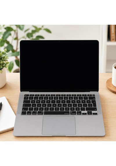 Türkçe Q Klavye Koruyucu Macbook Air 13 A1932 A2179 A2337 M1 Uyumlu Uk Iso Ters L Enter Ultra İnce Silikon Keyboard Cover Siyah