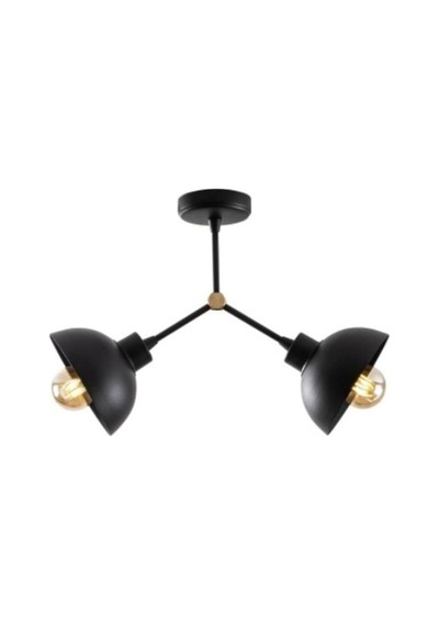 Akrobat Model Modern Ikili Metal Sarkıt Avize Cafe Siyah Tek Ebat 50 X 35 3506-97-2blksivma20b Diğer