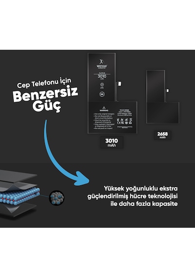 Apple Uyumlu iPhone Xs Batarya 3010Mah Woyax Premium Batarya