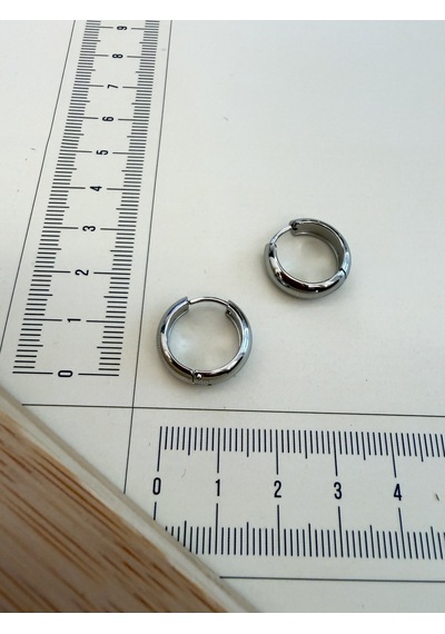 316 L Cerrahi Çelik 5mm 14mm Bombeli Çelik Halka Küpe Gümüş