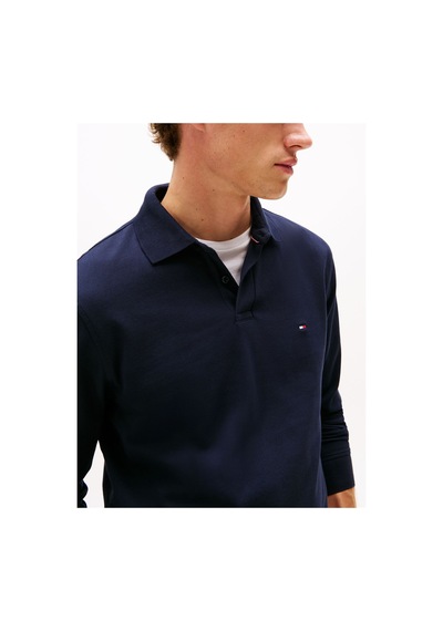 Tommy Hilfiger 1985 Regular Ls Polo Erkek Mavi T-shirt - Mw0mw20183