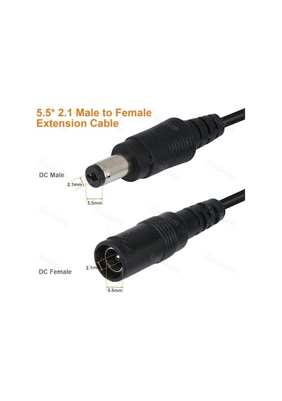 5.5Mm X 2.1Mm Modem Ip Kamera Dc Adaptör Uzatma 4382P Kablosu 1 M