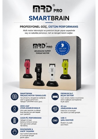 Mrd Pro Smartbrain 7200 Rpm Dlc Bıçak Saç Tıraş Makinesi Hc3969 Siyah Mrd Pro Smartbrain 7200 Rpm Dlc Bıçak Saç Tıraş Makinesi Hc3969 Siyah