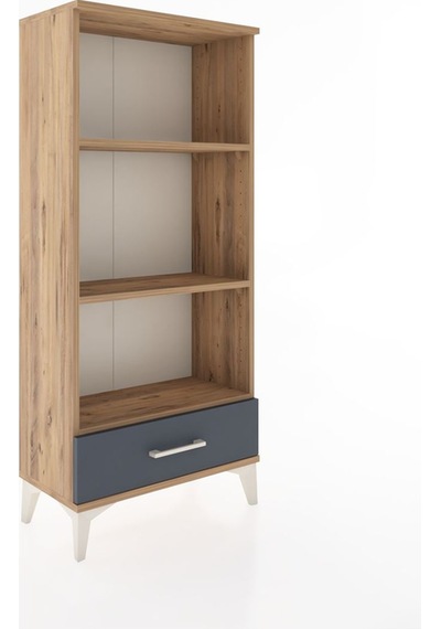 Hyperion Dolap 3 Raflı Tek Çekmeceli 60x44x134 Çam-antrasit Çam
