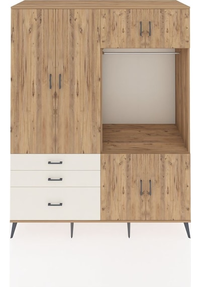 Kronos Gardrop 7 Raflı 3 Çekmeceli Tek Askılı 176x59x221 Çam-çam/aytaşı Çam/aytaşı Kronos Gardrop 7 Raflı 3 Çekmeceli Tek Askılı 176x59x221 Çam-çam/aytaşı Çam/aytaşı
