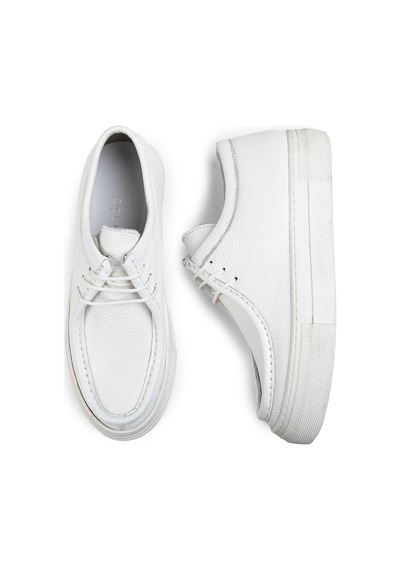 Deery Hakiki Deri Beyaz Kadın Sneaker - Z1682zbyzc01 Beyaz