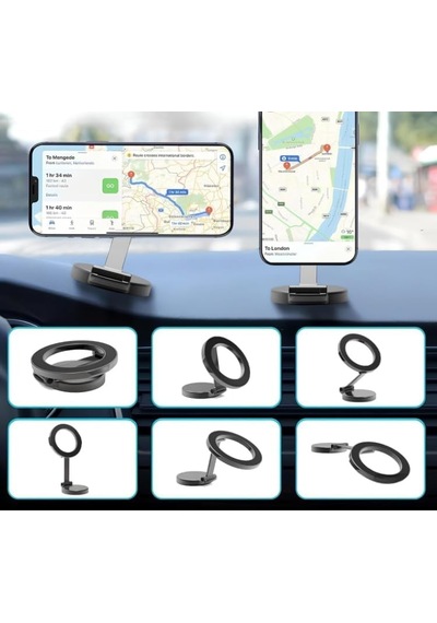 Infomax Manyetik Araç İçi Telefon Tutucu Magsafe , 360 Dönebilen, Güçlü Mıknatıs, 3m Nano Yapışkan, Ayarlanabilir Kol, Apple iPhone Uyumlu Ve Android İçin Uygun