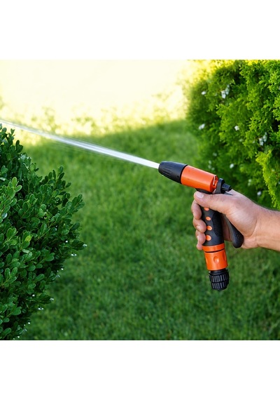 Kınetex 5'i 1 Arada Sulama Tabancası, 5 Modlu Ayarlanabilir Bahçe Hortumu Başlığı, Ergonomik Tetikli Su Püskürtme Aparatı, Hortum Bağlantı Adaptörlü Bahçe Yıkama Ve Sulama Seti