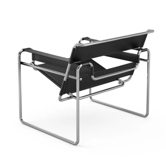 Wassily Chair Modern Tasarım Metal İskelet Deri Oturum İkonik Berjer Koltuk Çok Renkli