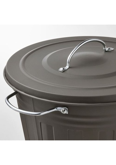 Ikea Knodd Çöp Kutusu, Gri, 16 Lt, Kapaklı