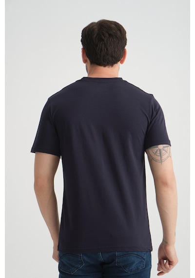 Shooter Sportwear Shooter Erkek T-shirt %100 Pamuk Minimalist Tasarım Regular Kalıp Baskılı Lacivert