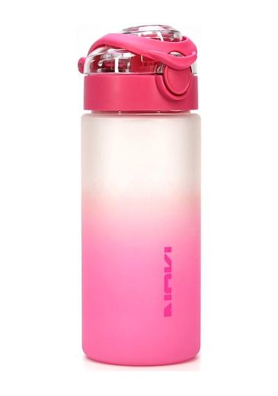 Su Matarası Tritan Geniş Ağız Su Şişesi Gradyan Spor Matarası Suluğu Bpasız 500 Ml Pembe 0109