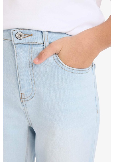 Defacto Erkek Çocuk Straight Fit Düz Paça Jean Pantolon F8501a826smnm63 Mavi-nm63