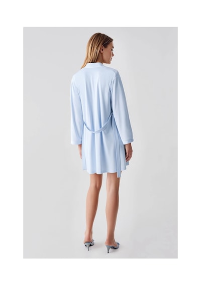 Moda Dua Freshness 324 Kadın 4'lü Sabahlıklı Şorlu Pijama Takımı mavi