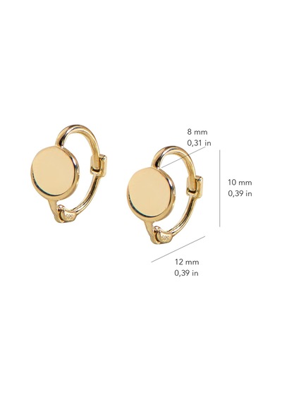 Goldkupe 14 Ayar Modern Minik Yuvarlak Halka Altın Küpe 0,87 Gr-2961