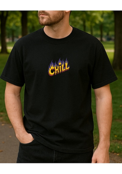 Hugo Boss Chill Baskılı T-shirt Siyah