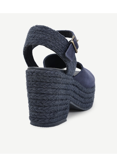 Yargıcı Hasır Toka Detaylı Yüksek Deri Espadril 25ykay4031x 004 Lacivert