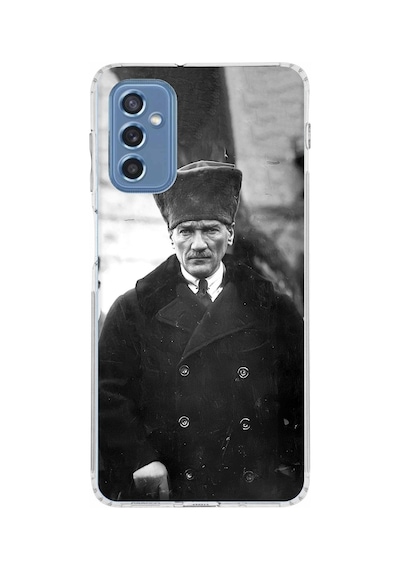 Samsung Galaxy M52 Uyumlu Mustafa Kemal Atatürk Portre Baskılı Silikon Kılıf