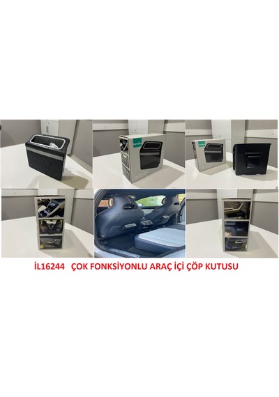 Unıversal Çok Foksiyonlu Araç İçi Çöp Kutusu