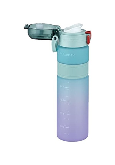 800ml Kaydırmaz Silikon Gövde Motivasyon Su Matarası