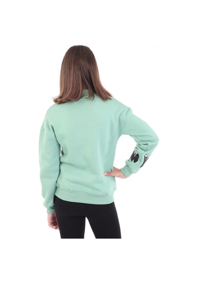 Toontoy Kız Çocuk Baskılı Nakışlı Sweatshirt Yeşil Toontoy Kız Çocuk Baskılı Nakışlı Sweatshirt Yeşil
