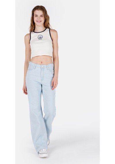 Colin's Colins 786 Carlen Normal Kesim Orta Bel Boru Paça Mavi Kadın Pantolon Denim