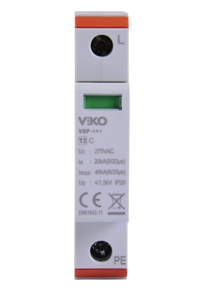 Viko Vsp-1/40/c Modüler Parafadur 40ka 1kutup C Tip