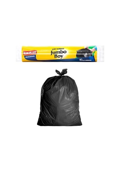 Ekonomik Endüstriyel Çöp Torbası Jumbo Siyah 10 Lu 80 110 Cm, Yırtılmaya Dayanıklı, Jumbo Boy Çöp Poşeti, Çift Katlı, Geri Dönüştürülebilir, Fabrika, İnşaat, Depo, Kafe, Otel, Hastane, Bahçe