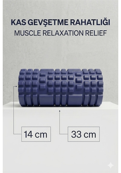 Foam Roller Masaj Rulosu Orta Sert Spor Sonrası Kas Gevşetici Yoga Pilates Fitness Masaj Köpüğü