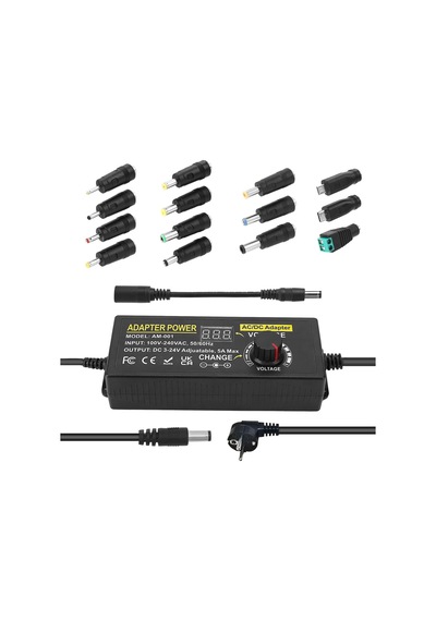 Ledx 3-24v 72w Ayarlanabilir Dijital Ekranlı Universal Adaptör 14 Uçlu
