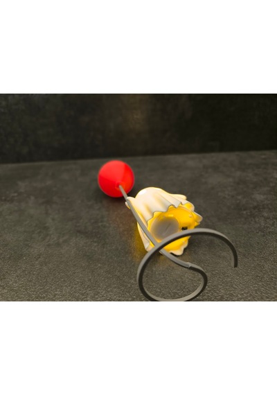 Balon Tutan Mini Hayalet Figür Dekoratif Masa Üstü Aksesuar 5x12cm Beyaz-kırmızı
