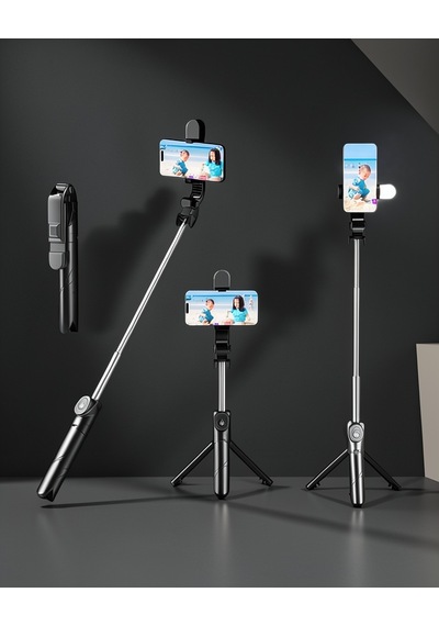 Selfie Çubuğu 360 Derece Dönen Kablosuz Bluetooth