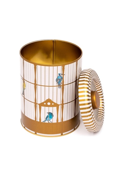 Bird Cage Desenli Yuvarlak Metal Sarımsaklık, 14 X 18 Cm, 2.5 Lt