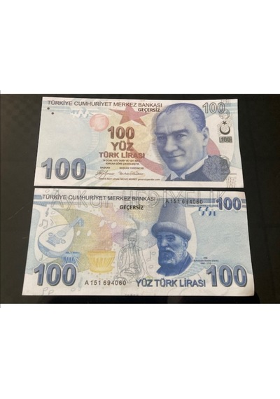 300 Adet Geçersiz 100 Tl Dizi Film Düğün Çekimleri için Paralar