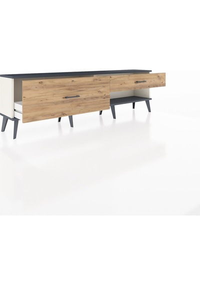 Arges Tv Ünitesi 2 Çekmeceli 176x30x51 Aytaşı-antrasit/çam Antrasıt/atlas Çam Arges Tv Ünitesi 2 Çekmeceli 176x30x51 Aytaşı-antrasit/çam Antrasıt/atlas Çam