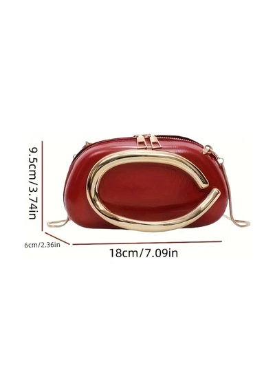 Lilly Crescent Clutch Bordo Bordo
