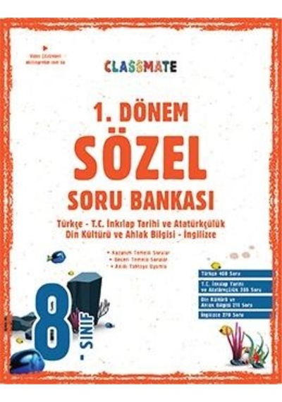 Okyanus 8. Sınıf Classmate 1. Dönem Sözel Soru Bankası