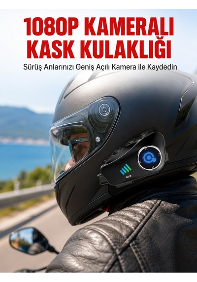Q28 Bluetooth Kask Kulaklık 1080p Kamera Su Geçirmez Motosiklet Interkom Yeni Nesil 71890781