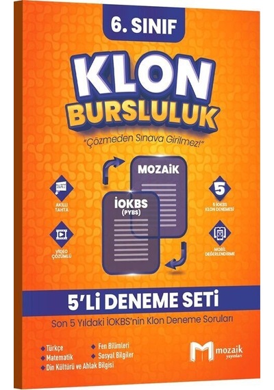 Mozaik Yayınları 6. Sınıf Klon 5 Li Deneme Seti